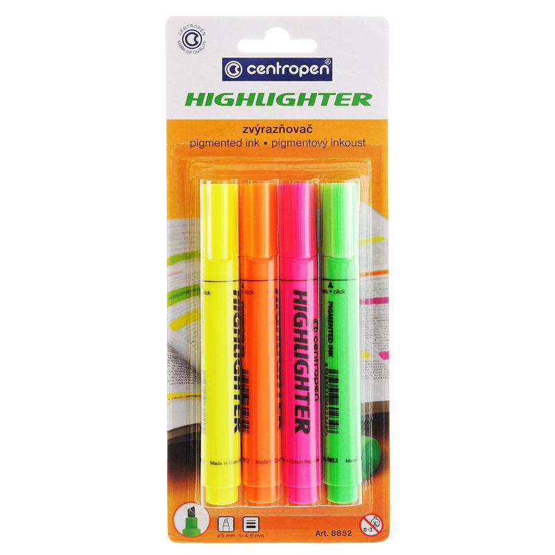 Маркер CENTROPEN Fax 8852/4/BL, набір 4 шт. (блістер)